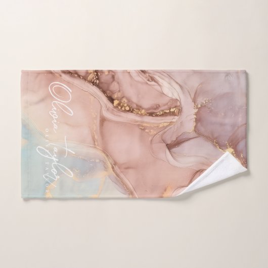 Handtuch aus weichem und schicken goldenen Marmor Badhandtuch Set (Handtuch)