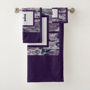 Handtuch, Bath Set Lila Schwenk Opt. 2