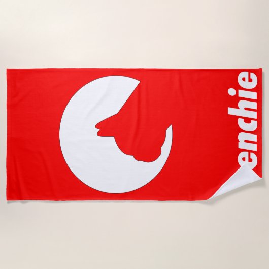 Handtuch des Strandes oder des Sports frenchie (Vorderseite)