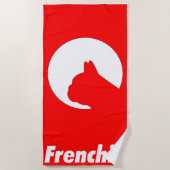 Handtuch des Strandes oder des Sports frenchie (Vorderseite)