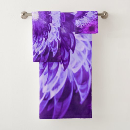 Handtuch Fantasy Blume Lila Badhandtuch Set (Insitu)