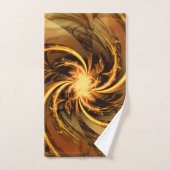 Handtuch Fraktal gefleckt gelb Badhandtuch Set (Handtuch)