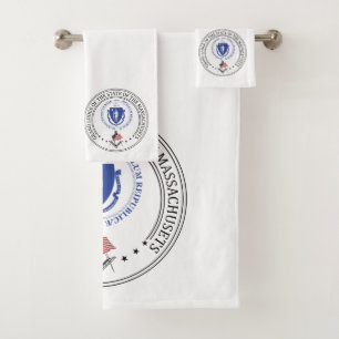 Handtuch Freimaurerei Loge Staat von Massachusets Badhandtuch Set