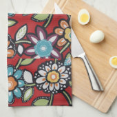 Handtuch für 70 Blume Power (Viertel Falte)
