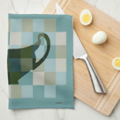 Handtuch für Schachbrettmuster (aquamarin) (Viertel Falte)
