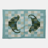 Handtuch für Schachbrettmuster (aquamarin) (Horizontal)