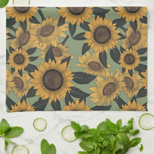 Handtuch für Sonnenblumen (Gefaltet)