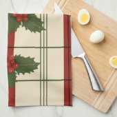 Handtuch in Rot und Grüntöne (Viertel Falte)