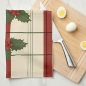 Handtuch in Rot und Grüntöne (Viertel Falte)