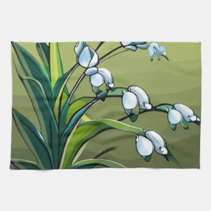 Handtuch: Liebliche Lily: zarter Springtime-Tanz Geschirrtuch