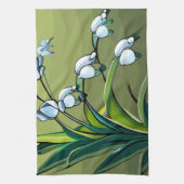 Handtuch: Liebliche Lily: zarter Springtime-Tanz Geschirrtuch (Vertikal)