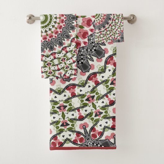 Handtuch Mandala Rundmuster Kaleidoskop Retro Badhandtuch Set (Insitu)