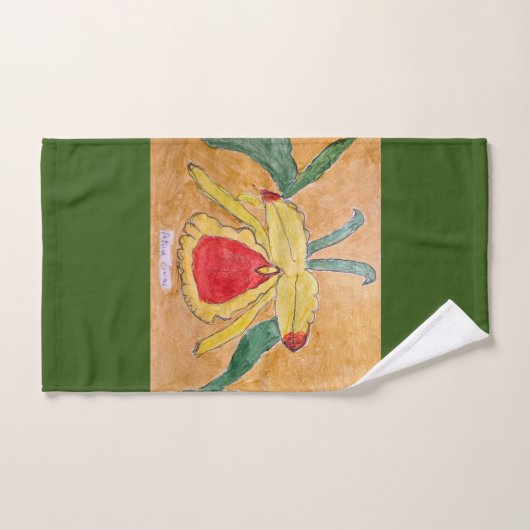 Handtuch mit abstraktem botanischem Design (Handtuch)