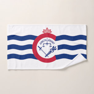 Handtuch mit der Flagge von Cincinnati City, USA