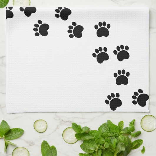 Handtuch mit Druckhund (Gefaltet)