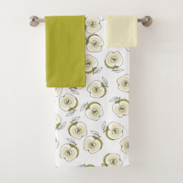 Handtuch mit einem niedlichen Muster von Apfel-Sil Badhandtuch Set