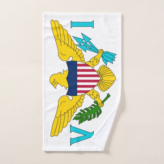 Handtuch mit Flag Jungfrau Islands, USA (Handtuch)