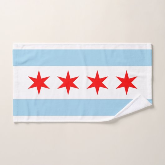 Handtuch mit Flag von Chicago City, USA (Handtuch)