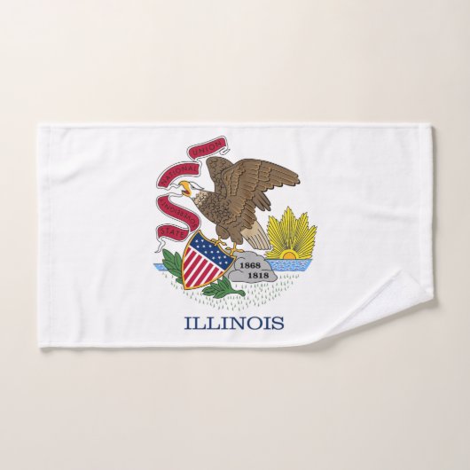 Handtuch mit Flag von Illinois Staat, USA (Handtuch)