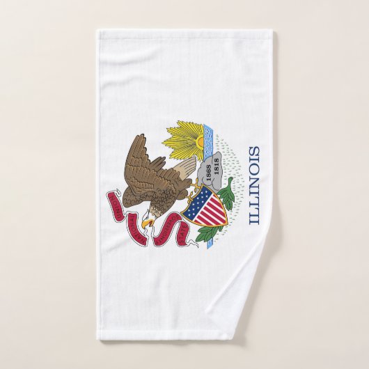 Handtuch mit Flag von Illinois Staat, USA (Handtuch)