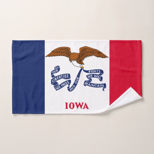 Handtuch mit Flag von Iowa Staat, USA (Handtuch)