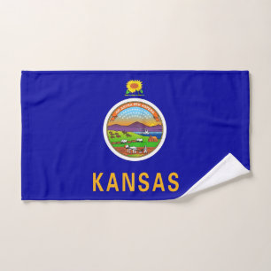 Handtuch mit Flag von Kansas Staat, USA