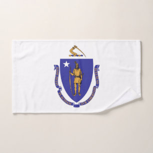 Handtuch mit Flag von Massachusetts Staat, USA