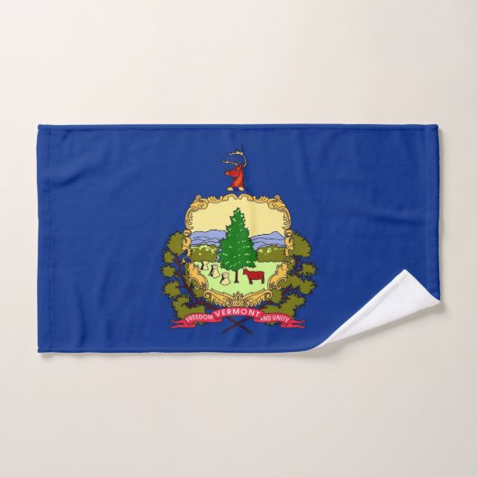 Handtuch mit Flag von Vermont Staat, USA (Handtuch)
