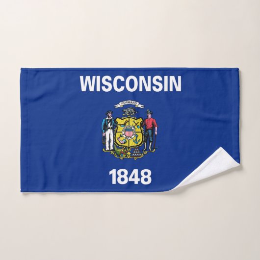 Handtuch mit Flag Wisconsin Staat, USA (Handtuch)