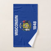 Handtuch mit Flag Wisconsin Staat, USA (Handtuch)
