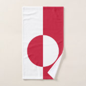 Handtuch mit Flagge Grönlands (Handtuch)
