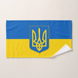 Handtuch mit Flagge in der Ukraine