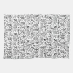 Handtuch mit gepolsterten Linien