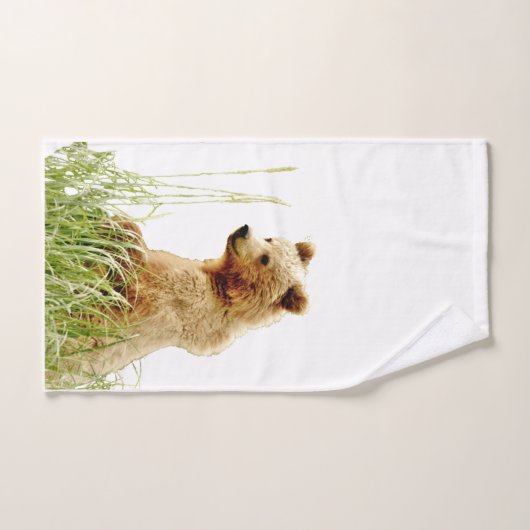 Handtuch mit Grizzlybär (Handtuch)