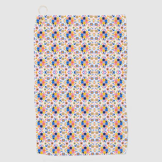 Handtuch mit kompliziertem, farbenfrohem geometris (Vorderseite)