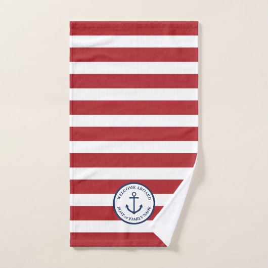 Handtuch mit rotem Strickgriff, Anker (Handtuch)