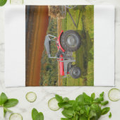 Handtuch mit Trecker und Heuwagen (Gefaltet)