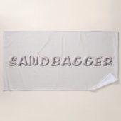 Handtuch mit weißem Sand (Vorderseite)