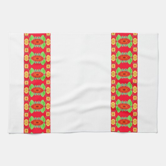 Handtuch mit weißer und roter Fette (Horizontal)