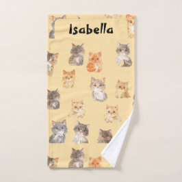 Handtuch nach Maß - Funny Cat Pattern