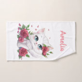 Handtuch nach Maß - Niedlicher KatzenCartoon mit B (Handtuch)