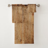 Handtuch Rustikales Holz Braun & Beige Badhandtuch Set (Insitu)