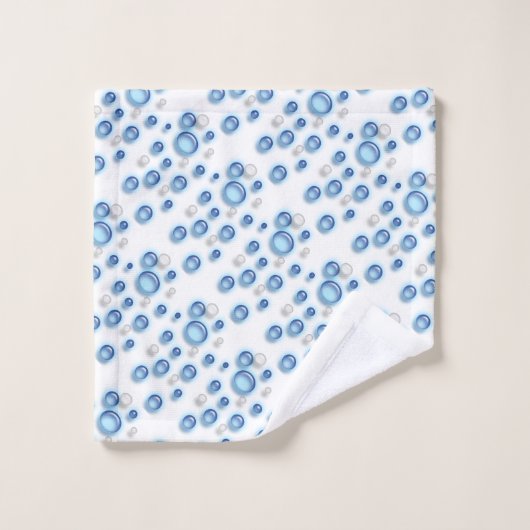 Handtuch Set - Blaue Blasen (Waschlappen)