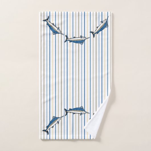 Handtuch Set - Blue Marlin Fischen (Handtuch)
