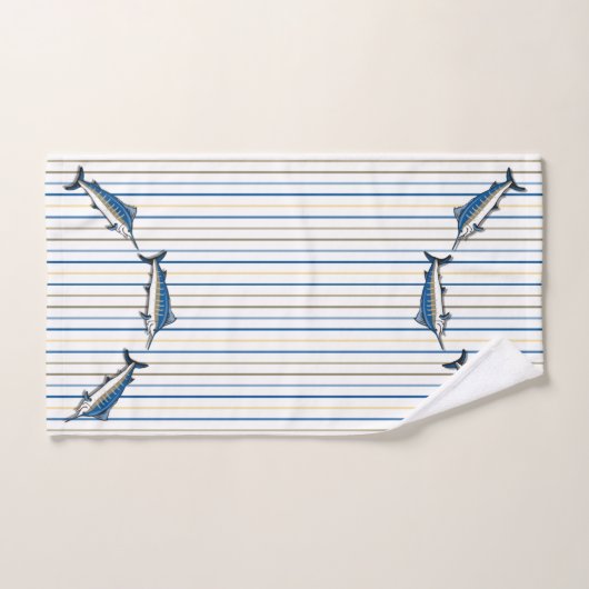 Handtuch Set - Blue Marlin Fischen (Handtuch)