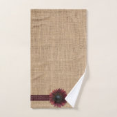 Handtuch-Set - Burlap und Bordeaux Sonnenblume Badhandtuch Set (Handtuch)