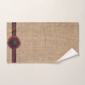 Handtuch-Set - Burlap und Bordeaux Sonnenblume Badhandtuch Set (Handtuch)