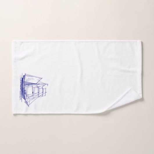 Handtuch Set chic nauseblaues Segelschiff (Handtuch)