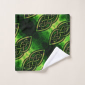 Handtuch Set, keltischer Knoten, bunt, grün Badhandtuch Set (Waschlappen)