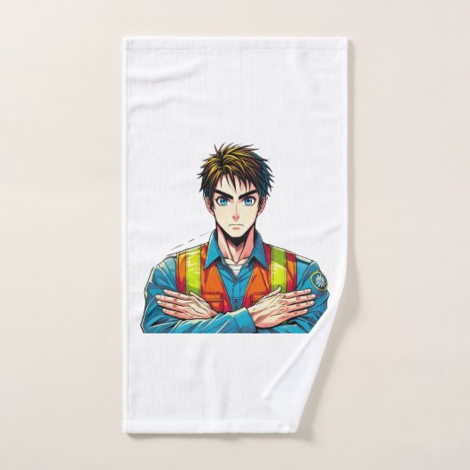 Handtuch Set mit Manga-Sicherheitsfachmann (Handtuch)